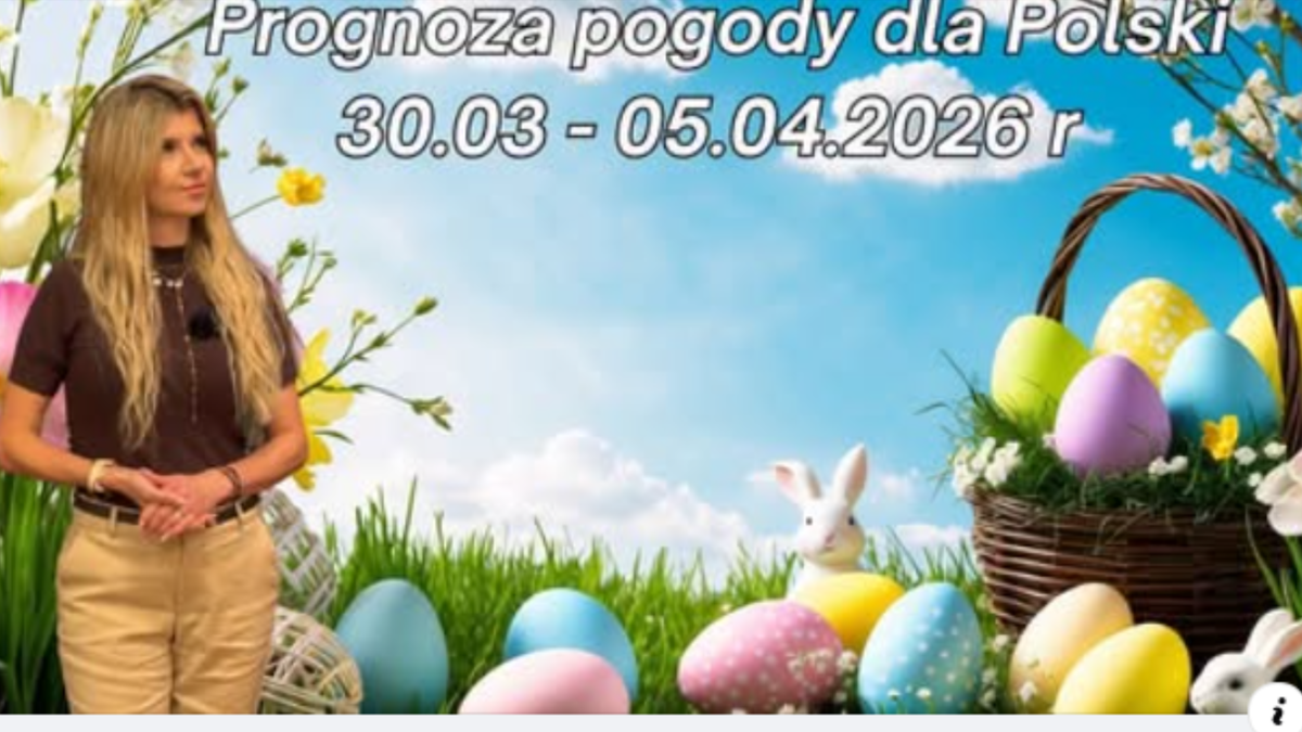 Prognozę pogody na Wielkanoc zaprezentowała synoptyk Agnieszka Prasek, rzecznik prasowy Instytutu Meteorologii i Gospodarki Wodnej