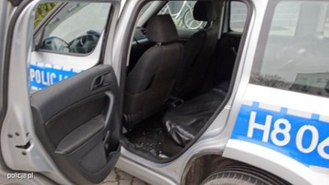 Zranili policjanta rozbitą butelką i zniszczyli radiowóz. Jeden z napastników trafił do aresztu