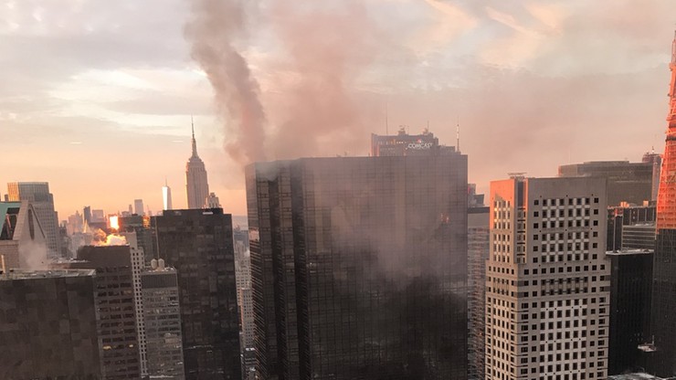 Pożar w budynku Trump Tower. Dwie osoby ranne