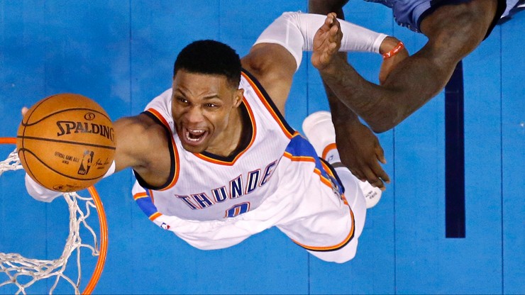 NBA: Rekordowe 25 "trójek" Cavaliers, popis Westbrooka