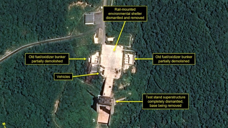 Korea Północna likwiduje poligon w Sohae. Testowano tam silniki do rakiet dalekiego zasięgu