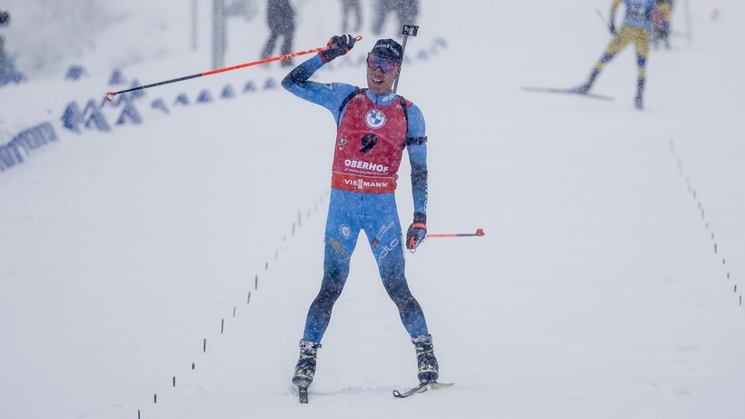 PŚ w biathlonie: Quentin Fillon Maillet wygrał zawody w Oberhofie i został liderem cyklu