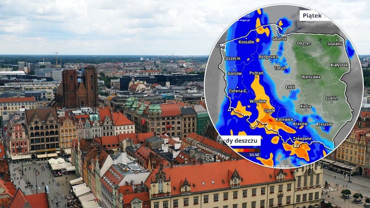 Masy wody spadną na Wrocław. Dynamiczna mapa opadów i ostrzeżenia IMGW