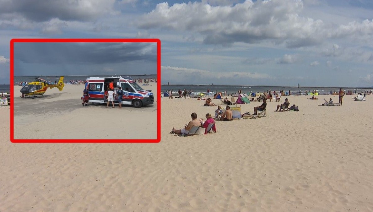 Dramat na plaży w Świnoujściu. Poparzone dziecko trafiło do szpitala