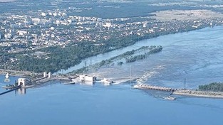 06.06.2023 05:54 Rosjanie wysadzili w powietrze zaporę wodną. Zatopili wiele miejscowości, w tym Chersoń