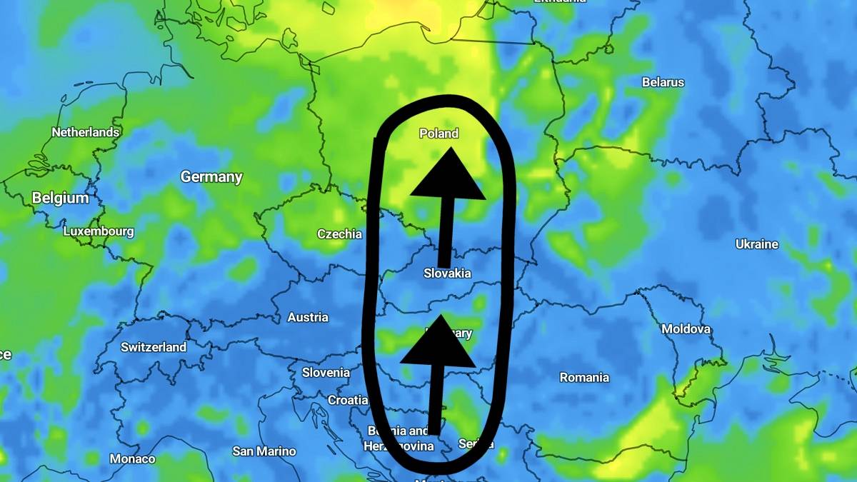 Pędzi nad Polskę z południa. Nie było tego od tygodni