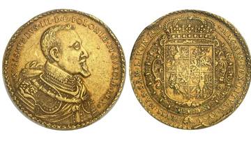 Licytacja dukatówki Zygmunta III Wazy. Cena wywoławcza to 1,3 mln euro