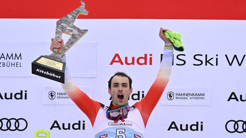 Alpejski PŚ: Daniel Yule wygrał slalom w Kitzbuehel, niezwykły wyczyn Dave'a Rydinga