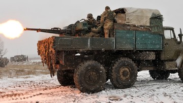 Ćwiczenia wojsk Ukrainy przy granicy z Białorusią