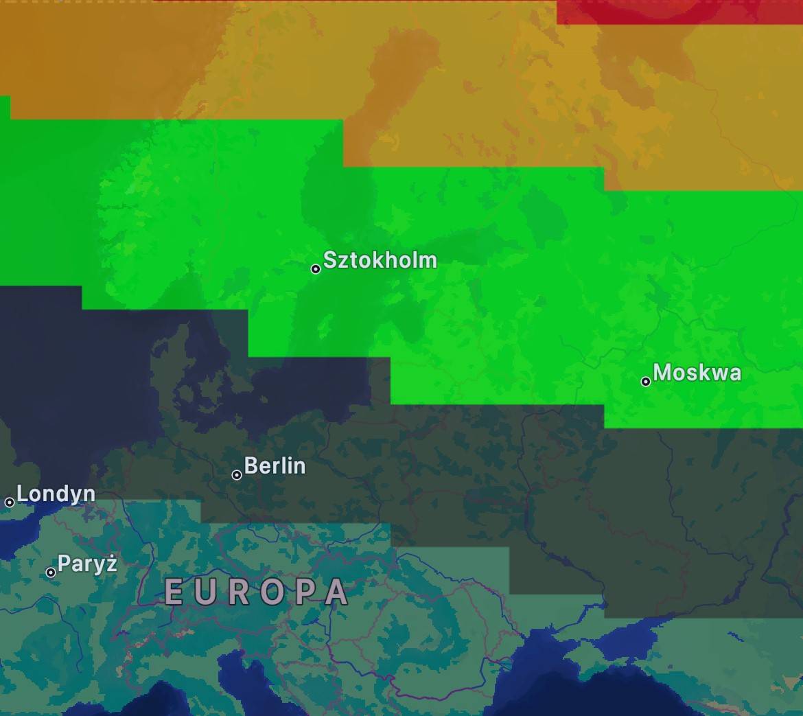 Potencjalne szanse na zorzę nad Polską / Fot.: screen z aplikacji Aurora