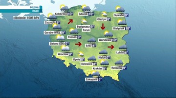 Prognoza pogody - środa, 21 września - rano