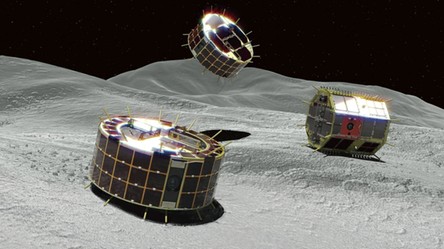 23.09.2018 07:00 Pomyślne lądowanie japońskich łazików MINERVA-II na planetoidzie Ryugu