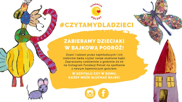 #CzytamyDlaDzieci - Fundacja Polsat zabiera najmłodszych w bajkową podróż na Instagramie