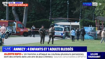 Atak nożownika we Francji. Rannych kilkoro małych dzieci
