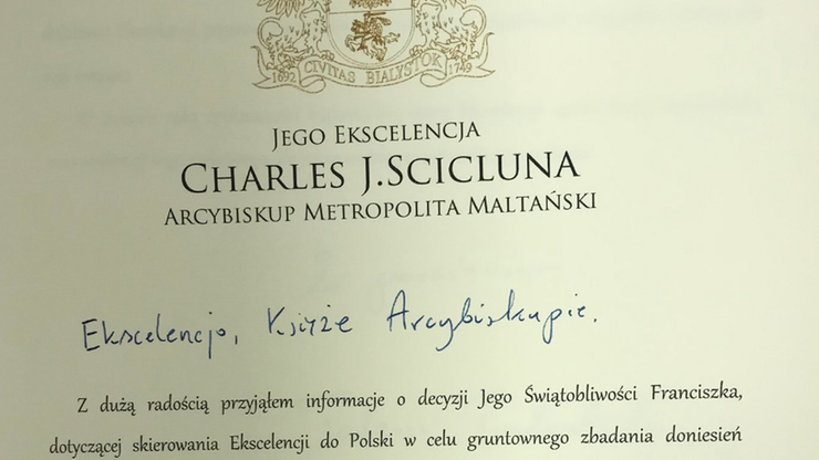 Prezydent Białegostoku pisze do abp. Scicluny. Wymienia trzech polskich hierarchów