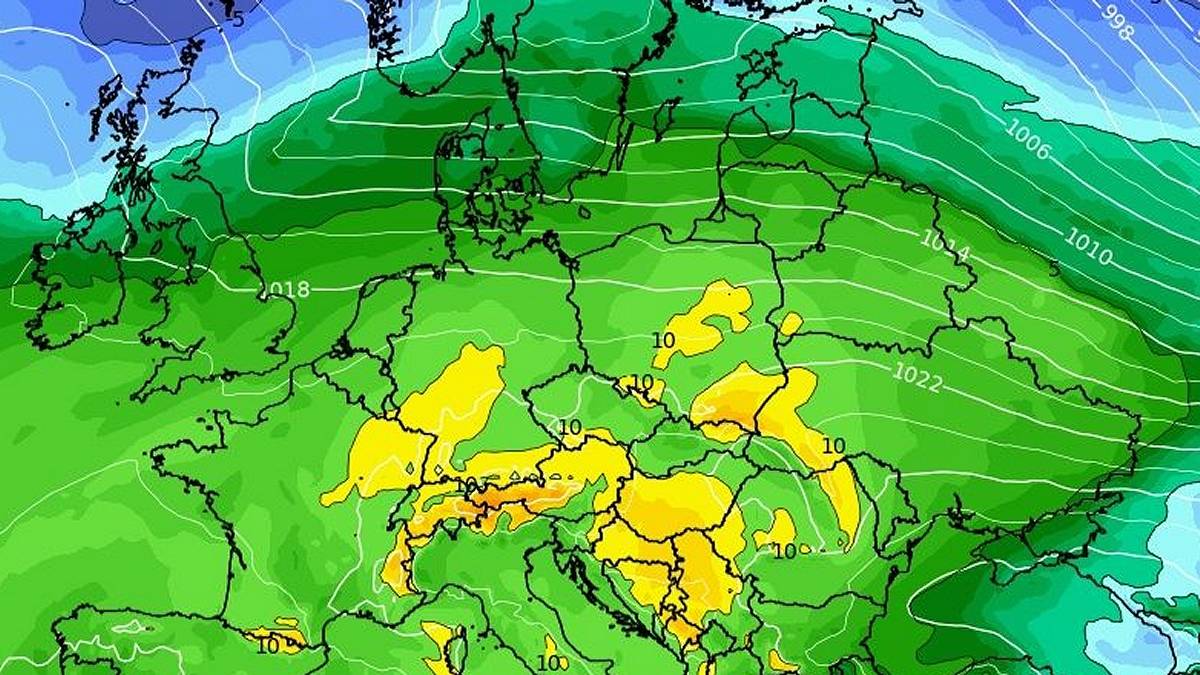 Temperatury będą zaskakiwać. Fot. Wxcharts.com