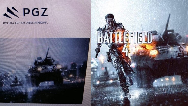 Reklama Polskiej Grupy Zbrojeniowej łudząco podobna do okładki gry Battlefield 4