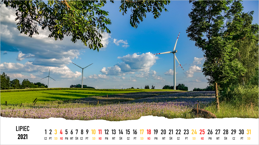 Kalendarz na 2021 rok z pięknymi polskimi krajobrazami. Wydrukuj lub ustaw jako tapeta na pulpit