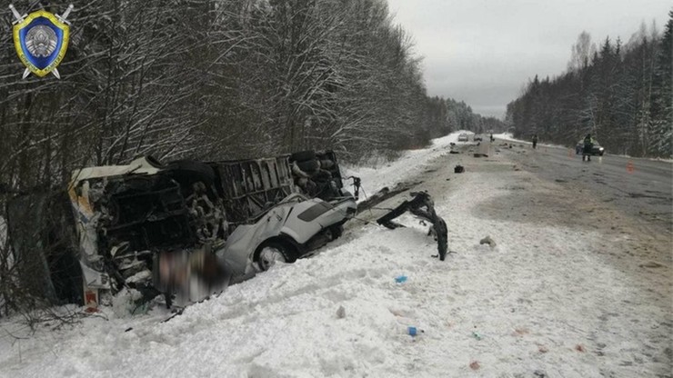 Białoruś. Wypadek autokaru z Rosjanami - ponad 40 rannych