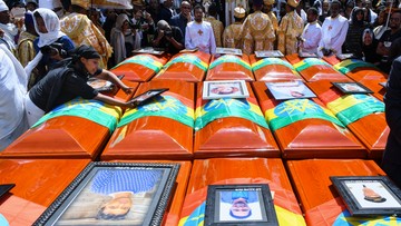 Etiopia: 17 trumien na pogrzebie w katedrze. Pożegnanie ofiar katastrofy Boeinga
