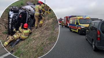 Groźny wypadek pod Inowrocławiem. Są poszkodowani, w tym troje dzieci