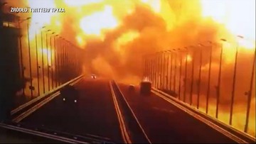 Potężna eksplozja na Moście Krymskim. "Wszystko, co nielegalne, musi zostać zniszczone"