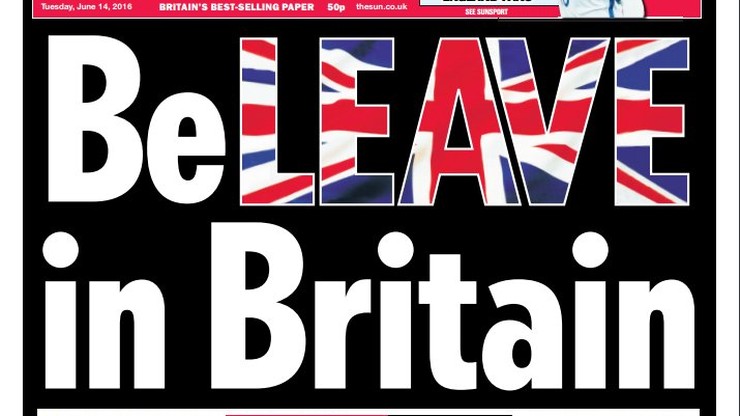 Dziennik "The Sun" opowiedział się za Brexitem