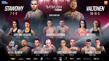 Babilon MMA 23: Gala z kibicami. Pełna karta walk