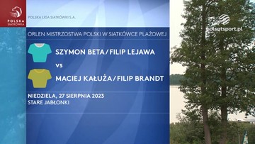 Filip Lejawa/Szymon Beta - Maciej Kałuża/Filip Brandt 2:0. Skrót meczu
