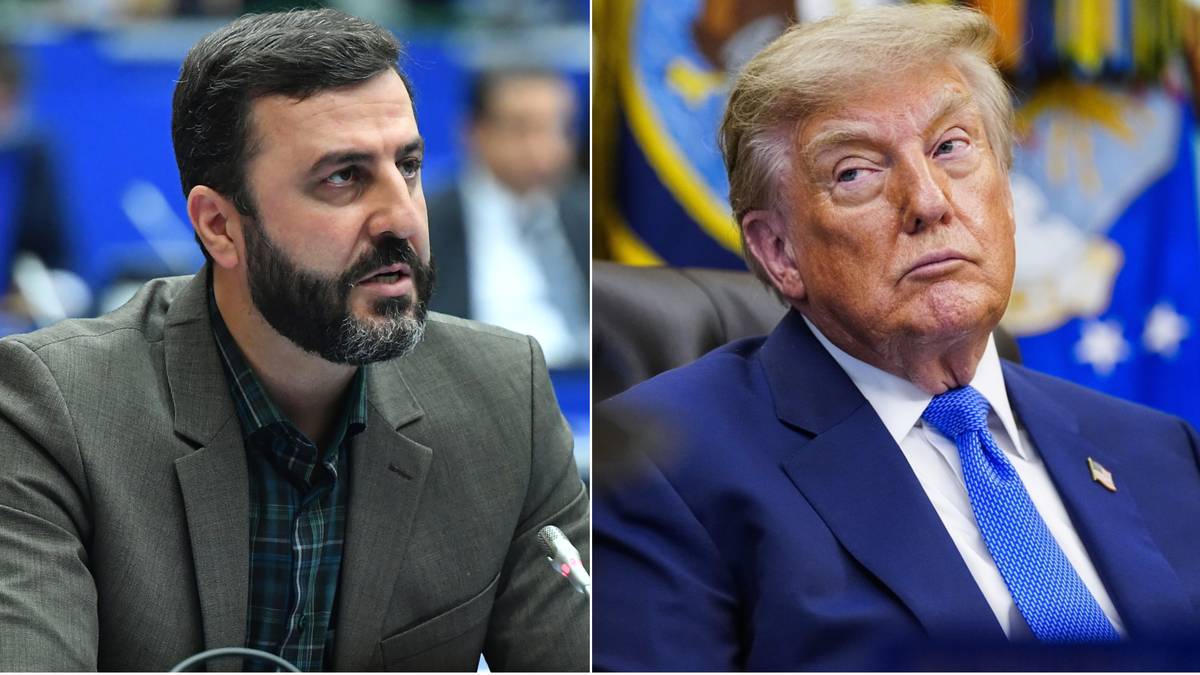 Zestawienie portret&oacute;w dw&oacute;ch mężczyzn: po lewej stronie ciemnowłosy mężczyzna z brodą w ciemnej marynarce, po prawej Donald Trump w garniturze i niebieskim krawacie.