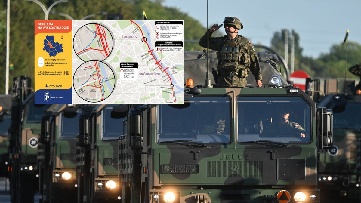 Defilada wojskowa na Wisłostradzie. Utrudnienia dla kierowców w Warszawie