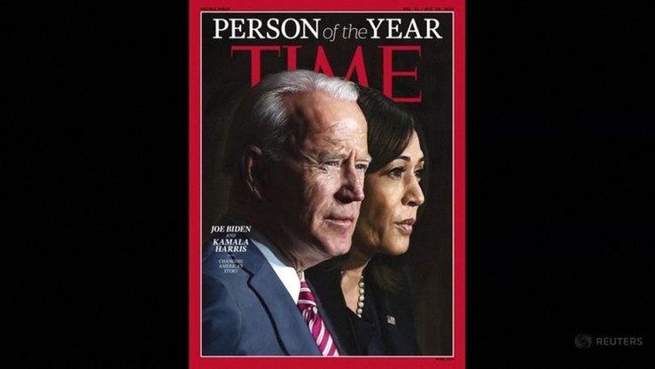 Joe Biden i Kamala Harris z nagrodą "Człowiek roku" tygodnika "Time"
