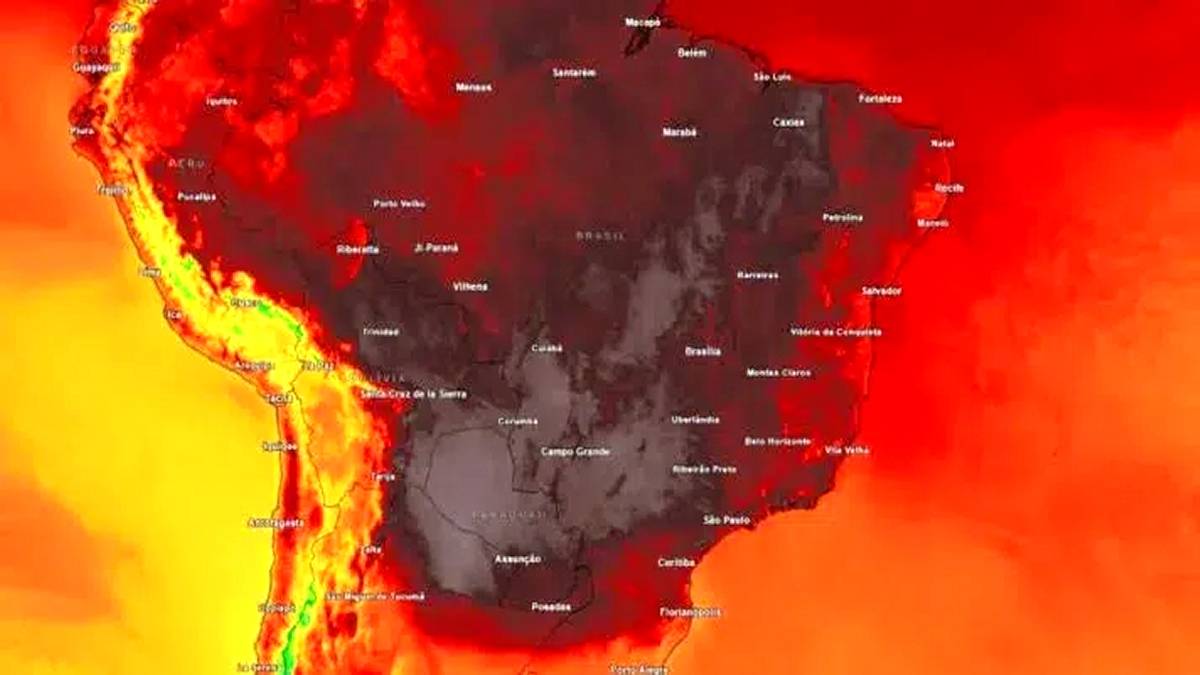 Ekstremalne temperatury w Brazylii. Fot. Twitter.
