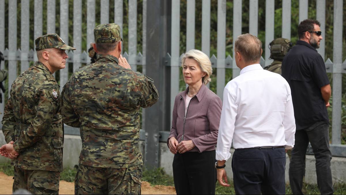 Spotkanie Tusk-von der Leyen na granicy z Białorusią. Pojawili się nieproszeni goście