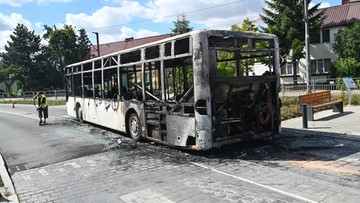 Pożar autobusu w Szczecinie. Pojazd spłonął doszczętnie 