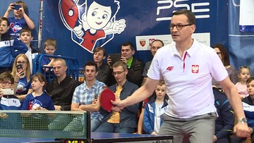 Ping-pong Morawieckiego. Premier rozegrał sparing