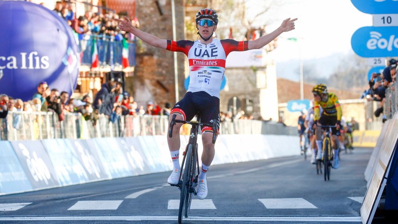 Tirreno-Adriatico: Tadej Pogacar wygrał czwarty etap i został liderem