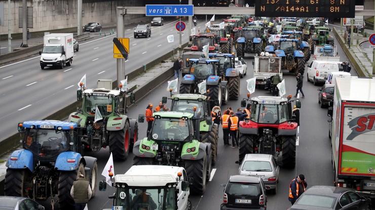 Protest rolników we Francji. Traktory blokują ulice najważniejszych miast
