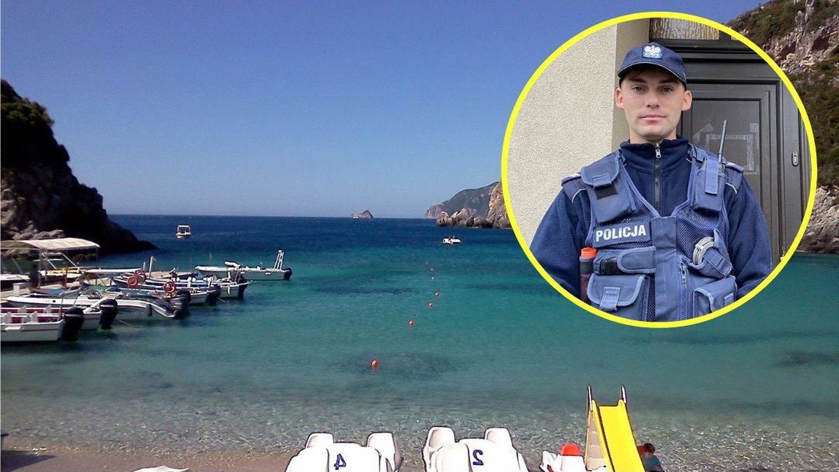Grecja. Polski policjant pojechał w podróż poślubną na Korfu. Uratował życie plażowicza