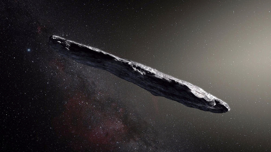 Artystyczna wizja pozasłonecznej planetoidy 1I/'Oumuamua. Fot. NASA.
