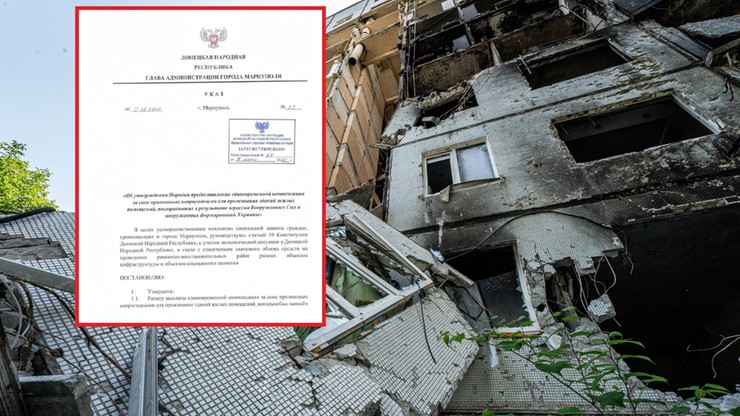 Mariupol. Rosjanie chcą wypłacać odszkodowania za zniszczone domy, ale stawiają absurdalny warunek