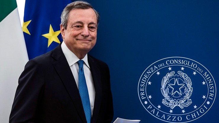 Włochy. Show premiera Mario Draghiego. Opowiadał żarty, wyliczał sukcesy kraju