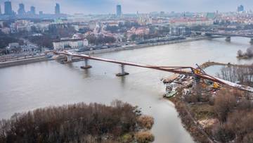 Otwarcie mostu pieszo-rowerowego w Warszawie. Urzędnicy przygotowali rymowankę