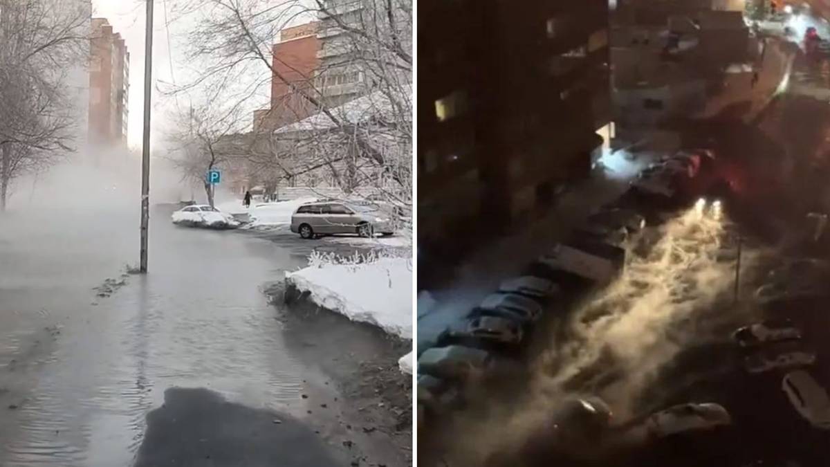 Rosja. Nowosybirsk zalany z powodu pęknięcia rury. Mieszkańcy odcięci od dostaw ciepła