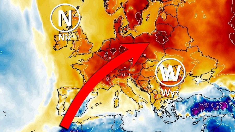 Tak będzie wyglądać sytuacja pogodowa w Europie w przyszłym tygodniu. Fot. Wxcharts.