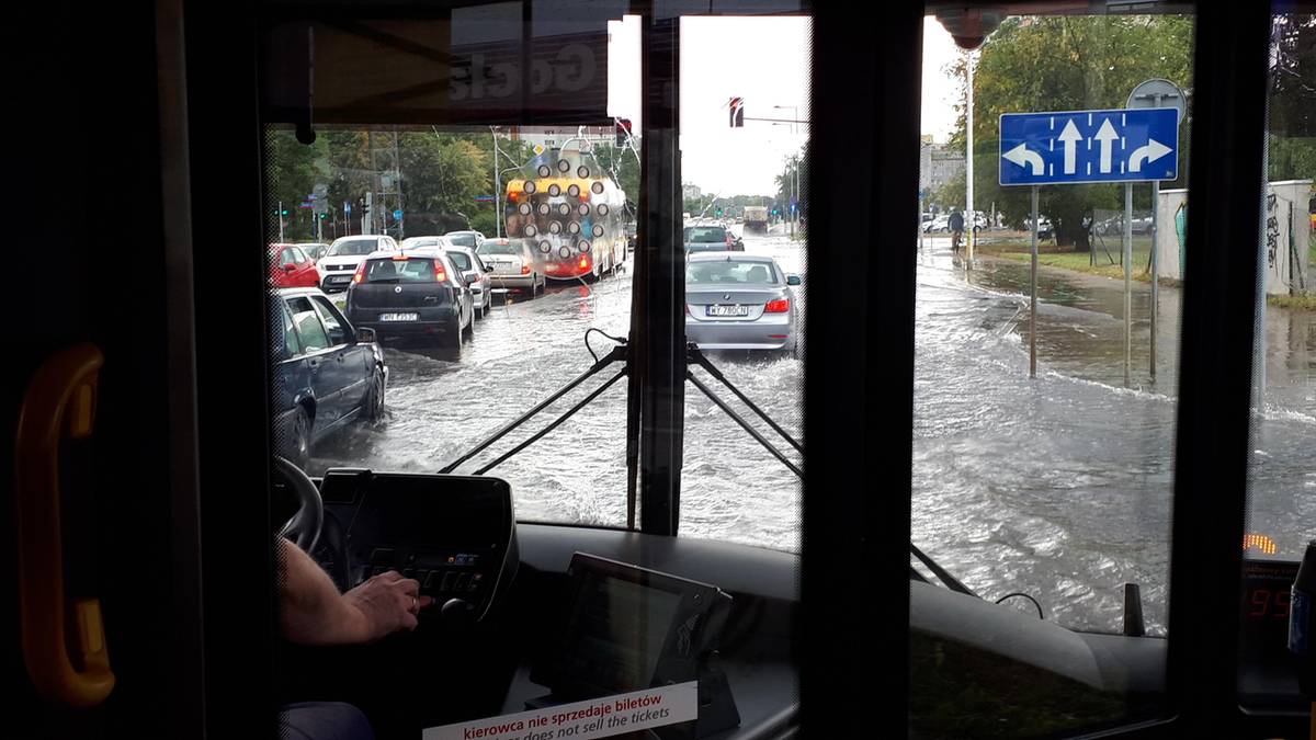 Ulewa w Warszawie