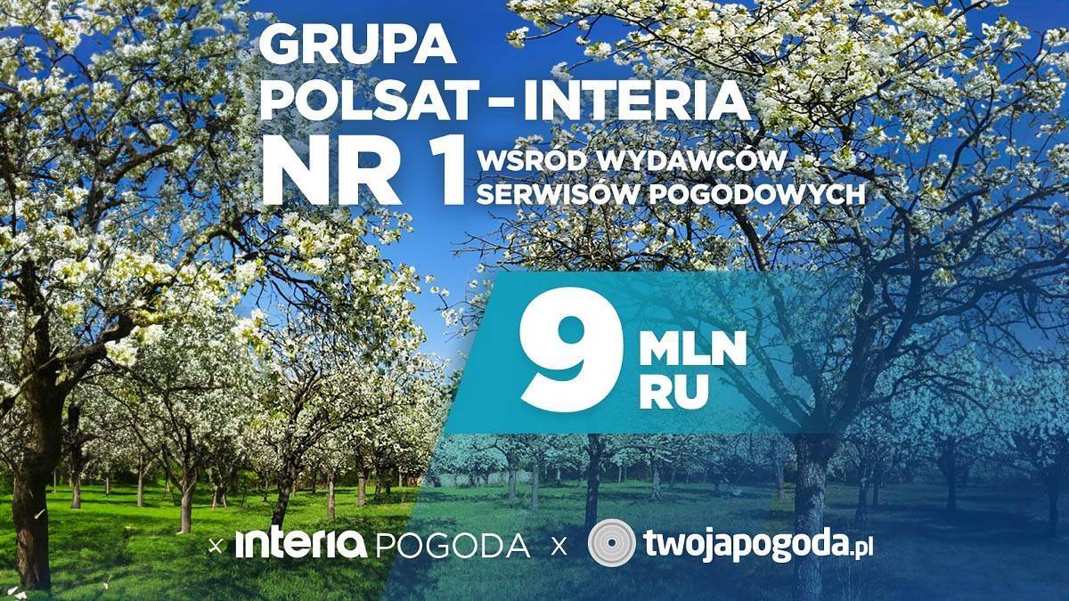 Jesteśmy nr 1 wśród wydawców serwisów pogodowych w Polsce