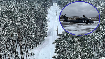 Zima nie odpuszcza w Polsce. Nietypowa akcja policyjnego śmigłowca