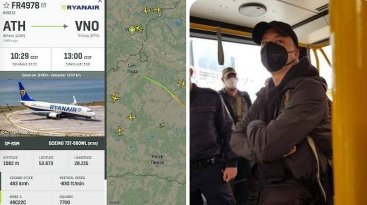 Białoruś zmusiła samolot Ryanair do lądowania w Mińsku, by zatrzymać opozycjonistę