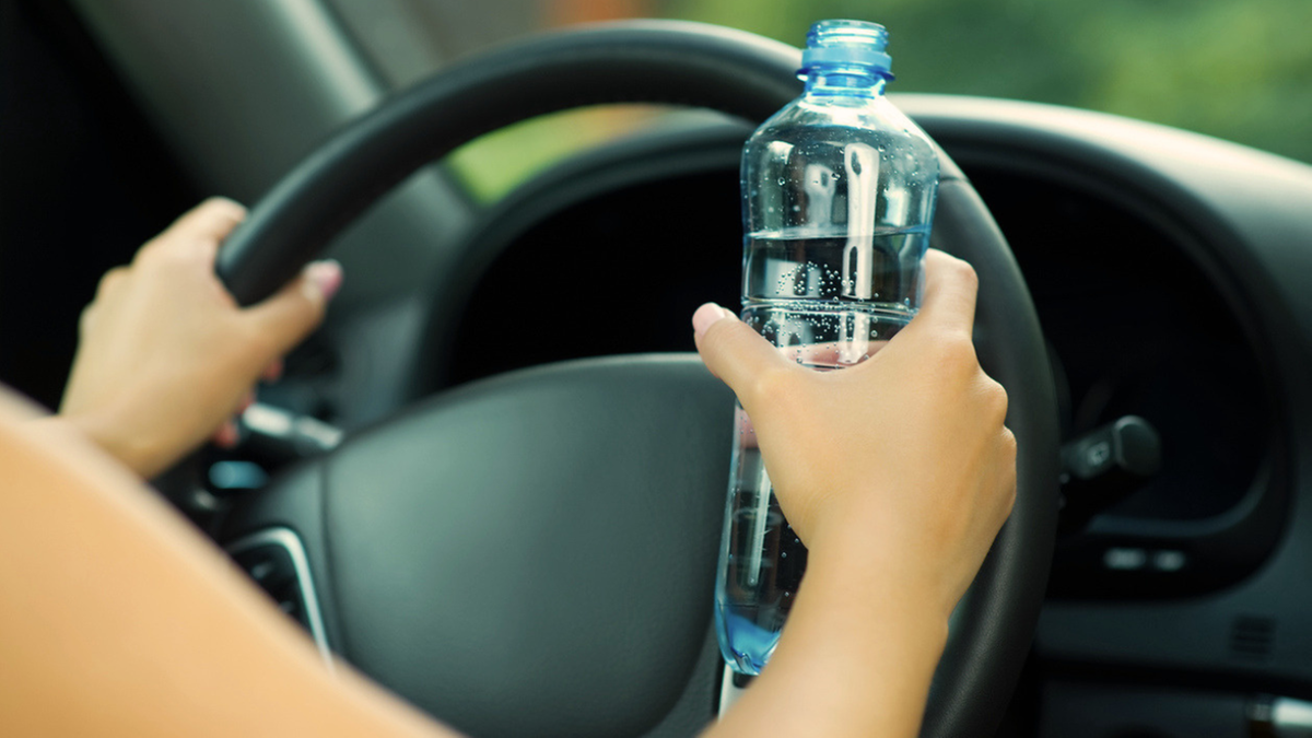 Open water bottle in a hot car breeds bacteria and leaches plastic within hours